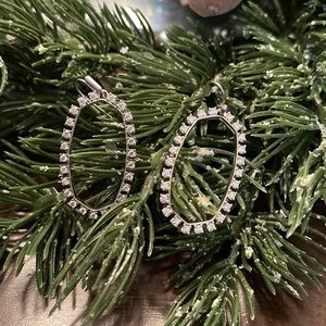 Kendra Scott Elle Open Frame Crystal Silver Earrings